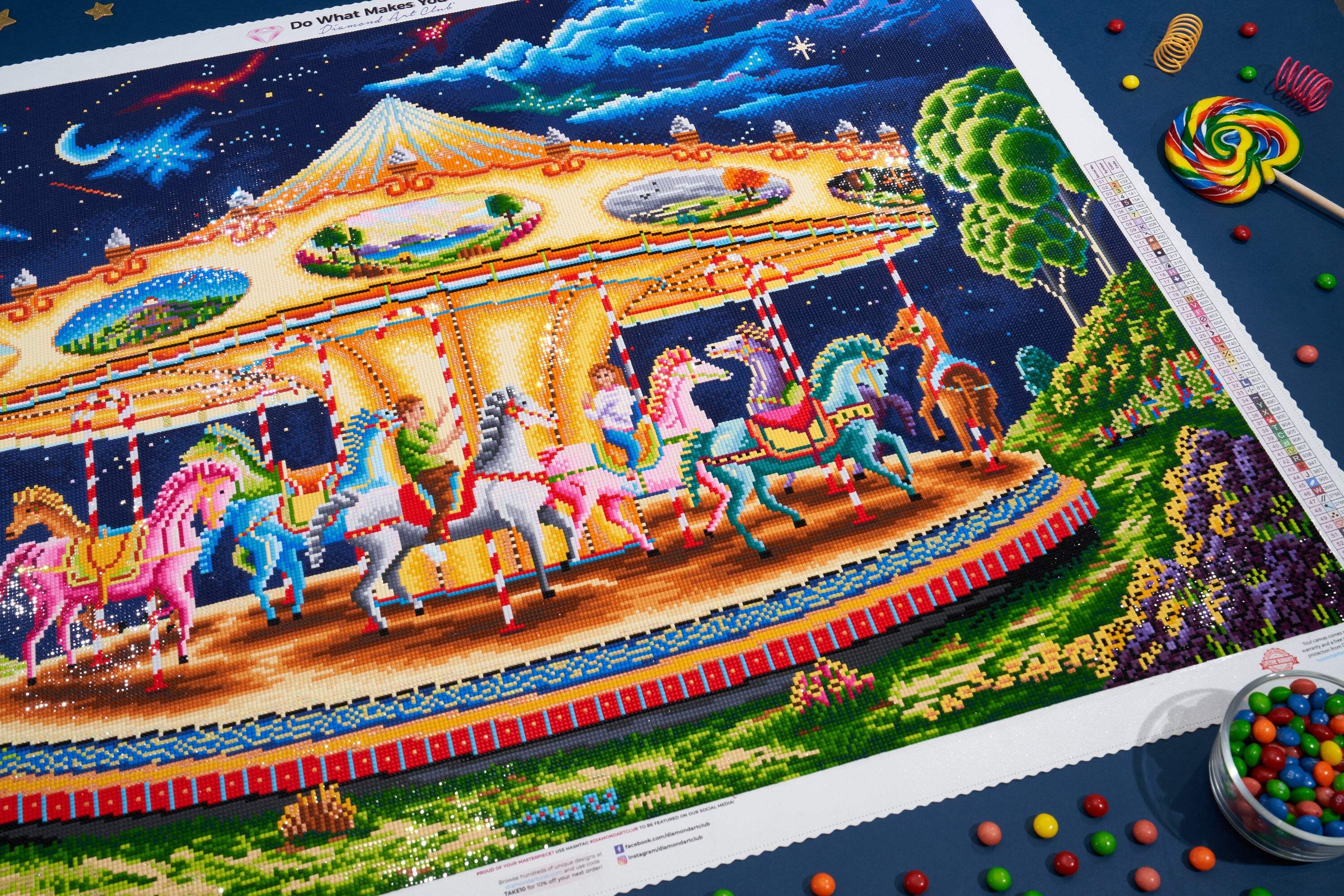 DIAMOND ART CLUB Carousel Dreams Diamond Painting Kit