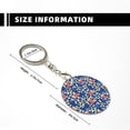 thumbnail image 3 of Naloa Cute Popcorn Print Round Keychain Keychain Key Ring, Key Tag, Key Chain Bulk for Gift Accessories (Round), 3 of 7