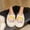 #339-White, variant on Women's Closed-Toe Plush Slip-On House Slippers with Clown Flower Decor Thickened Warm Fleece Lining and Non-Slip Sole for Fall and Winter Home Use Cozy and Soft Comfort