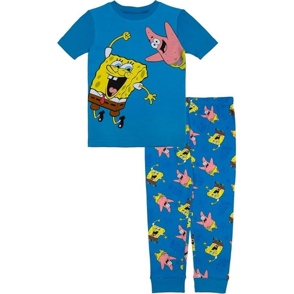 Spongebob Squarepants and Patrick Bikini Bottom Pineapple Cotton Pajama Set (Size 4)