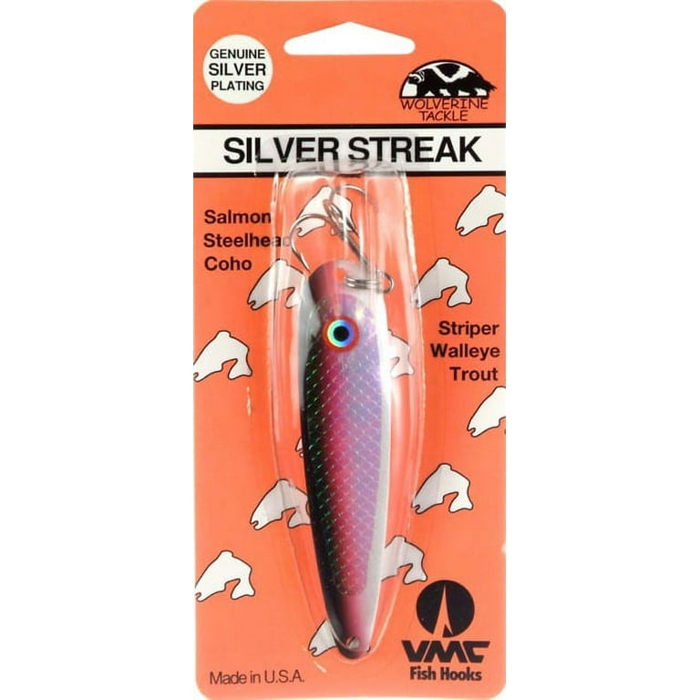Wolverine Silver Streak 1/2 ounce Pink Alewife, Fishing Spoons