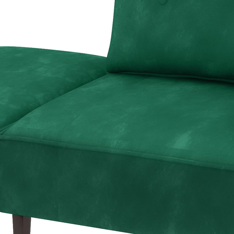 Uforic Small Modern Loveseat Couch Sofa , Modular Sectional Convertible Sofa with Ottoman, Velvet Fabric Flexible Combination Corner Couch for Living Room, Apartment, Green