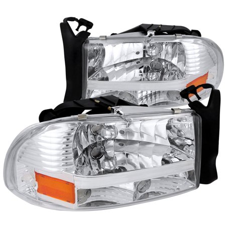 Dodge Dakota Intake - Spec-D Tuning 1997-2004 Dodge Dakota Head Lights W/Bumper Signal 97 98 99 00 01 02 03 04 (Left + Right)