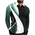 thumbnail image 2 of Suéteres de Manga Corta de los Hombres Top de Solapa / Camisa Diseño Deportivo Casual, Tela Suave Transpirable para el Uso Diario Al Aire Libre de Invierno, 2 of 5