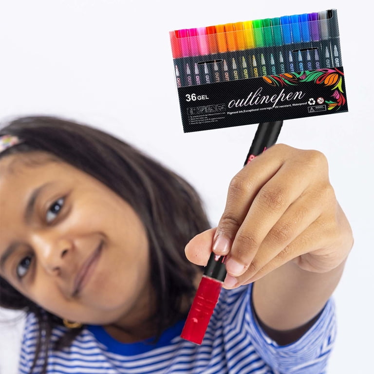 Double Line Outline Markers, Outline Markers 8 Colors Outline Pens
