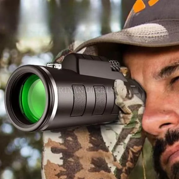 40X60 Zoom HD Powerful Binoculars Long Range Portable Prismatic Professional Telescope Monocular for Hunting