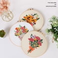 thumbnail image 3 of Diy Bouquet Series Embroidery Kit Embroidery Cross Stitch Kits With Embroidery Hoops For Thanksgiving Mother Day, 3 of 7