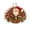 Santa Claus Coir Basket, variant on Christmas Santa Claus Hanging Basket - Festive Porch and Door Display, Pre Lit Front Door Accent, Berries and Snowy Pine Sprigs