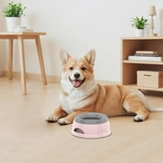 Dog Water Bowl, Dog Bowl No Spill Dog Food Water Bowl Slow Water Feeder, Spill Proof Pet Water Dispenser Vehicle Carried Travel Water Bowl for Small Medium Dogs and Cats, 25oz/750ML, Pink