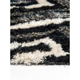 thumbnail image 4 of Rugsotic Carpets Hand Tufted Shag Polyester Eco-Friendly Area Rugs - 10'x10', Round, Black Beige, Plain Solid Design, High Pile Handmade Anti Skid Rugs for Living Room, Bed Room K00013, 4 of 6