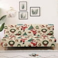 thumbnail image 3 of Yuyamidu Santa Claus Futon Cover Armless Sofa Covers Cute Armless Futon Bed Cover Easy to Install Rv Jackknife Sofa Covers Gift for Friends, 3 of 8