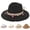 Beige, variant on Women Fedora Straw Hats Summer Vintage Wide Brim Beach Hat Men Cowboy Panama Cap Carnival Hat