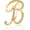 1PCS-B, variant on Gold Plated Metal Letter A-Z Initials Lapel Pin, Crystal Decor Monogram Brooch for Business Suits, Formal Jackets & Fashion Accessories for Adults