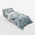 thumbnail image 3 of Ambesonne Flower Bedding Set 4 Pcs, Poppy Flora Windy Day, Queen, White Teal, 3 of 3