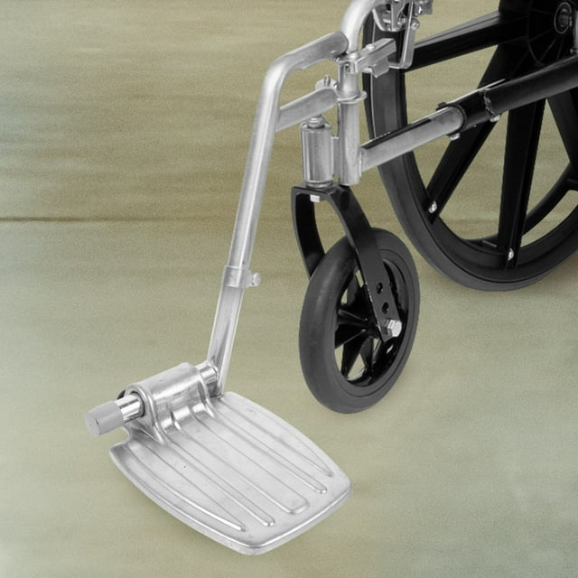 OULII 1 Paire de Repose-Pieds de Fauteuil Roulant Pliant de Rechange en Plastique Argenté pour Usage Quotidien