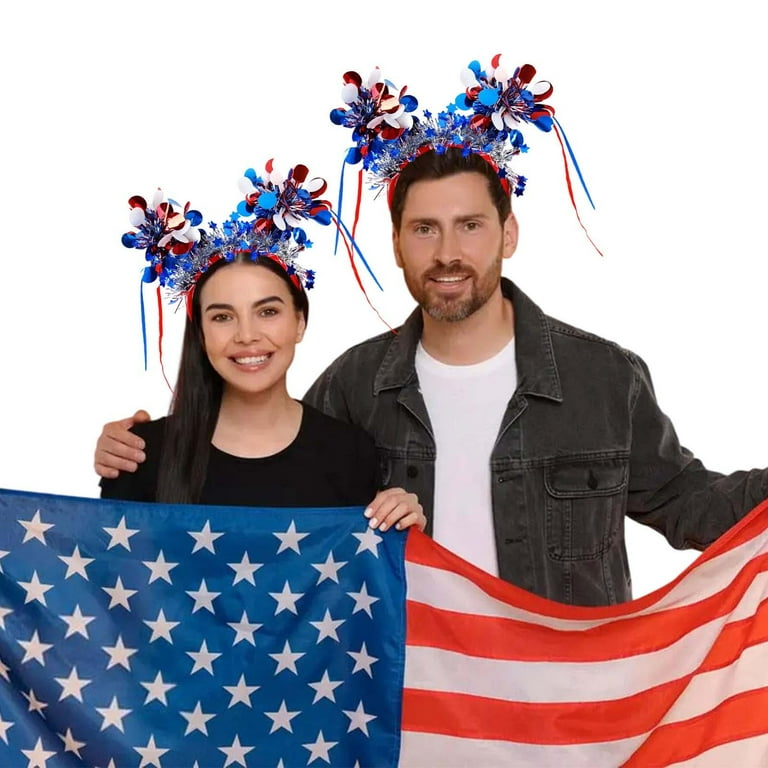 Chmadoxn July 4th Glitter Headbands - Patriotic Star Hair  display picture 2