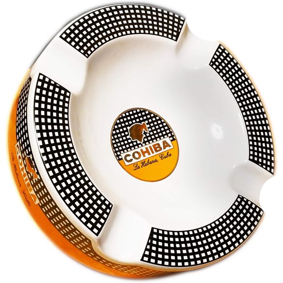 Cigar Ashtray Big Ash trays for Round Cigarettes Large Rest Outdoor Cigars Ash tray for Patio/Outside/Indoor Ashtray