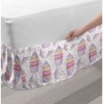 thumbnail image 2 of Doodle Bed Skirt, Rainbow Cupcakes and Buttercreams Small Umbrellas Pattern Delicious Desserts, Elastic Bedskirt Dust Ruffle Wrap Around for Bedding Decor, 4 Sizes, Multicolor, by Ambesonne, 2 of 2