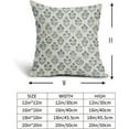 thumbnail image 5 of Blue Grey Gray Floral Block Print Pillow Covers 20x20 Inch Set of 2, Vintage Flower Pattern Decorative Throw Pillowcases Outdoor Farmhouse Cushion Covers Spring Summer Rustic Sofa Couch Bed Decor, 5 of 6