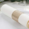 thumbnail image 6 of BalsaCircle 50 Beige Glittered Disposable Paper Napkin Rings Dinner Party Wedding Decorations Events Reception Supplies, 6 of 8