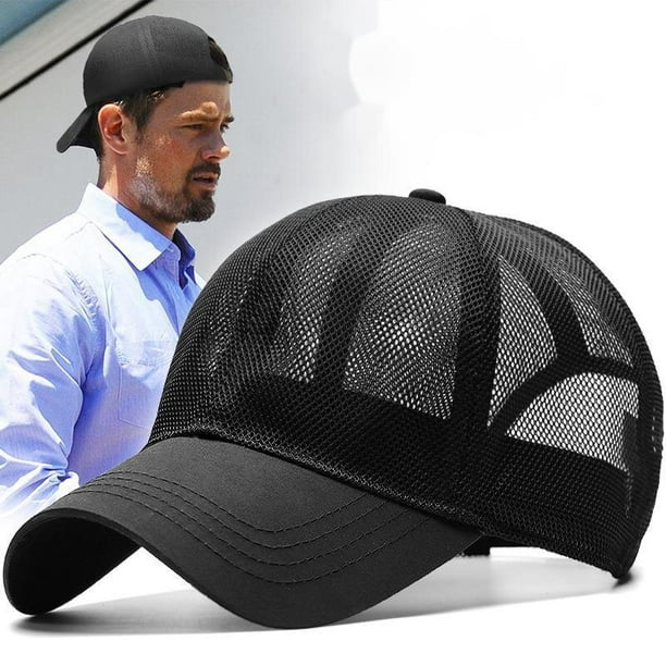 Chapeau de soleil en maille pleine pour homme, casquette de sport  surdimensionnée, grande taille, été, vente en gros, livraison directe,  56-60cm, 60-65cm 