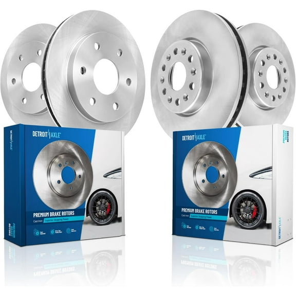 Detroit Axle - Brake Rotors for Toyota 2022-2023 Tundra Lexus LX600, 2023 Sequoia, 13.94" inch Front and 13.19" inch Rear Disc Brake Rotors Replacement