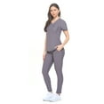 thumbnail image 6 of Scrubs for Women Set Ultra Stretch Form Fitting Womens Scrub Set (Charcoal, 3X-Large), 6 of 8