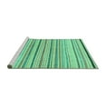 thumbnail image 2 of Ahgly Company Machine Washable Indoor Rectangle Solid Turquoise Blue Modern Area Rugs, 2' x 5', 2 of 4