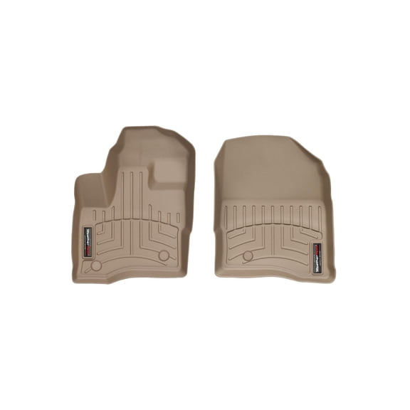 WeatherTech Custom Fit FloorLiners compatible with MKS, Taurus - 1st Row (Driver & Passenger), Tan