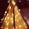 thumbnail image 3 of Lumières de Noël LED Fil de Cuivre Étoile Rideau String Lights Lampe Fée Éclairage Chaud, 3 of 9