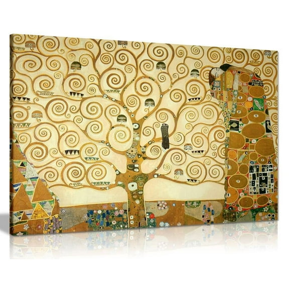 Gustav Klimt The Tree Of Life Canvas Wall Art Picture Print (18X12)