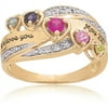 Personalized Family JewelryáBirthstone Heart's Journey Mother's Ring available in Sterling Silver, Gold and White Gold