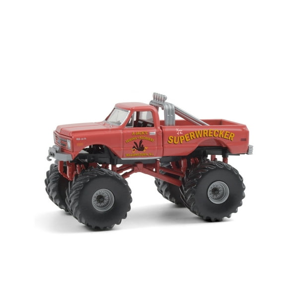 Kings of Crunch 1968 Chevy K-10 Monster Truck, Superwrecker - Greenlight 49080A/48 - 1/64 scale Diecast Model Toy Car