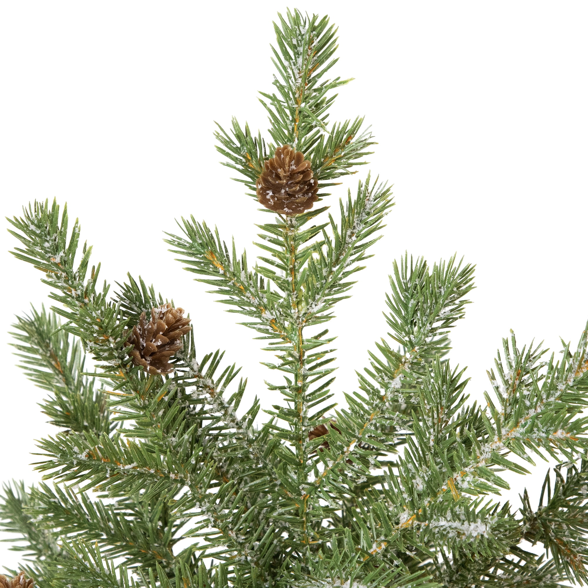 Northlight Lightly Flocked Pine Potted Artificial Christmas Tree with Pinecones - 22" - Unlit