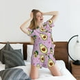thumbnail image 5 of Rateoe Different Avocados Pattern Women's Short-Sleeved Pajama Set - 2 Piece Soft and Lightweight Sleepwear Set-XX-Large, 5 of 7
