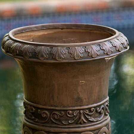 Roma 26 Inch Antique Brown Urn Planter