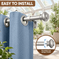 Window Grill Rods Curtain Rods For Windows 66 To 120 Inches Adjustable Decorative 1 Inch ...