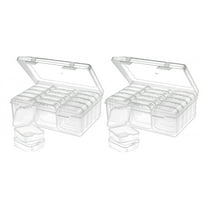30-Piece Clear Plastic Beading Storage Containers | Mini Small Organizer Box with Hinged Lid for Jewelry Making & Craft Organization