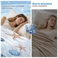 thumbnail image 2 of Blue Beach Coastal Cooling Blanket, Lightweight Breathable Summer Throw Blanket with Double Sided Cold Effect, Coral Nautical Sea Turtle Picnic Beach Blankets Bed Sheet for Hot Sleepers 40"x60", 2 of 8