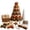 typeB, variant on DIY Quilted Fabric Tree Decor, Craft Fabric Conical Ornament Kit, Vintage Patchwork Tabletop Centerpiece for Fall Harvest Thanksgiving Home Interior Decor
