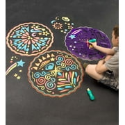 Set of 2 ChalkScapes Mandalas - Stencils for Kids Chalk Play, Butterfly