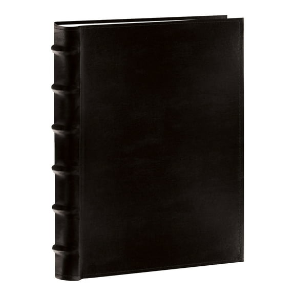 Pioneer Photo Album CLB-346 Sewn Bonded Leather BookBound Bi-Directional Photo Album, Holds 300 4x6" Photos, 3 Per Page, Color: Black