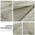 thumbnail image 5 of PANGUSHAN 100% Cotton Queen Quilt Set, Elegant Diamond Pattern Solid Color Queen Size Quilt Bedding Set Bedspreads, Reversible Quilted Lightweight Comforter, Beige Bed Spread for Queen Bed, 3pcs, 5 of 9