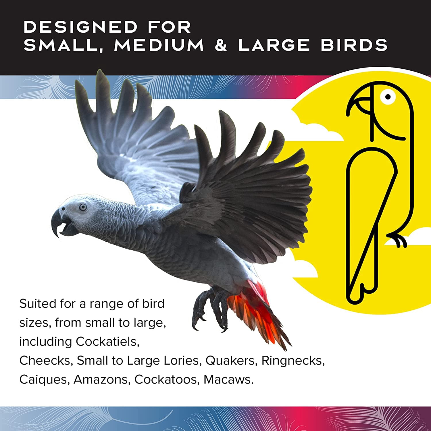 Caitec Featherland Paradise Bamboo Log Bird Toy - Extra Large