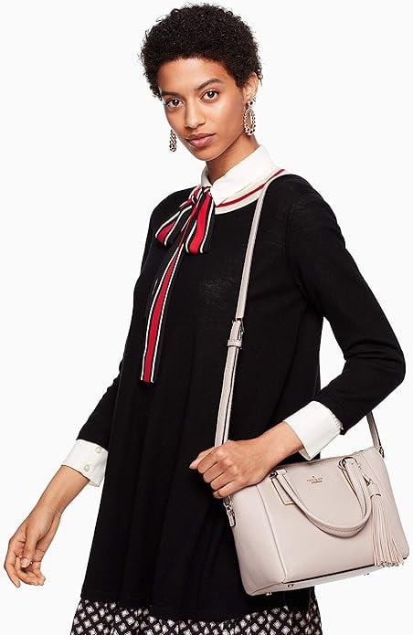 kate spade new york Kingston Drive Small Alena Leather Satchel, Bone Grey