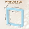 thumbnail image 2 of Uxcell 2Pcs Floating Display Case, 4.3 Inch Plastic Challenge Coin Display Stand Holder Frames Transparent PE Jewelry Storage Box for Necklace Medal Medallion Stamps, Light Blue/White, 2 of 6