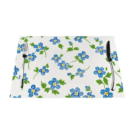 

Flowers are with designs Woven mats for kitchen and dining tables washable and durable PVC mats heat-resistant and non slip mats for indoor/outdoor use