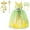 Dress+Headband, variant on KAWELL Deluxe Princess Tiana Costumes Little Girls Dress Kids Fancy Gown Cosplay Halloween Party