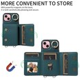 thumbnail image 6 of Allytechgroup Wallet Case for Apple iPhoen 15 Plus, With Shoulder Strap Cards Slots Ring Holder Stand Cards Slots RFID Blocking Phone Case for Girls Women, Cyan, 6 of 11