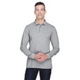 thumbnail image 1 of Polo de manga larga Easy Blend™ harriton GREY HEATHER L M265L, 1 of 1